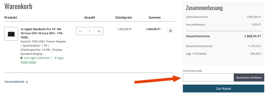 MacTrade Gutscheincode einlösen