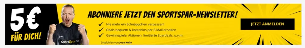 sportspar Newsletter Gutschein